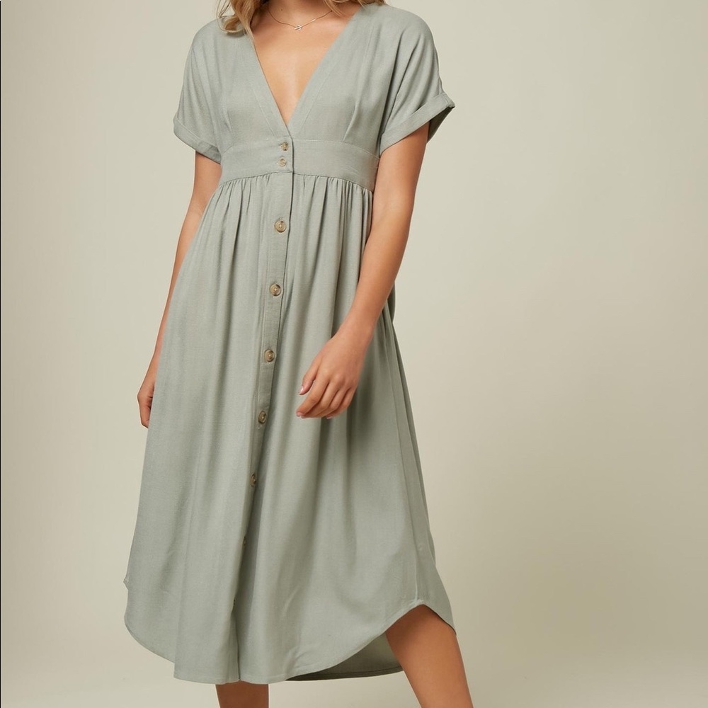 Green O’Neill button front dress